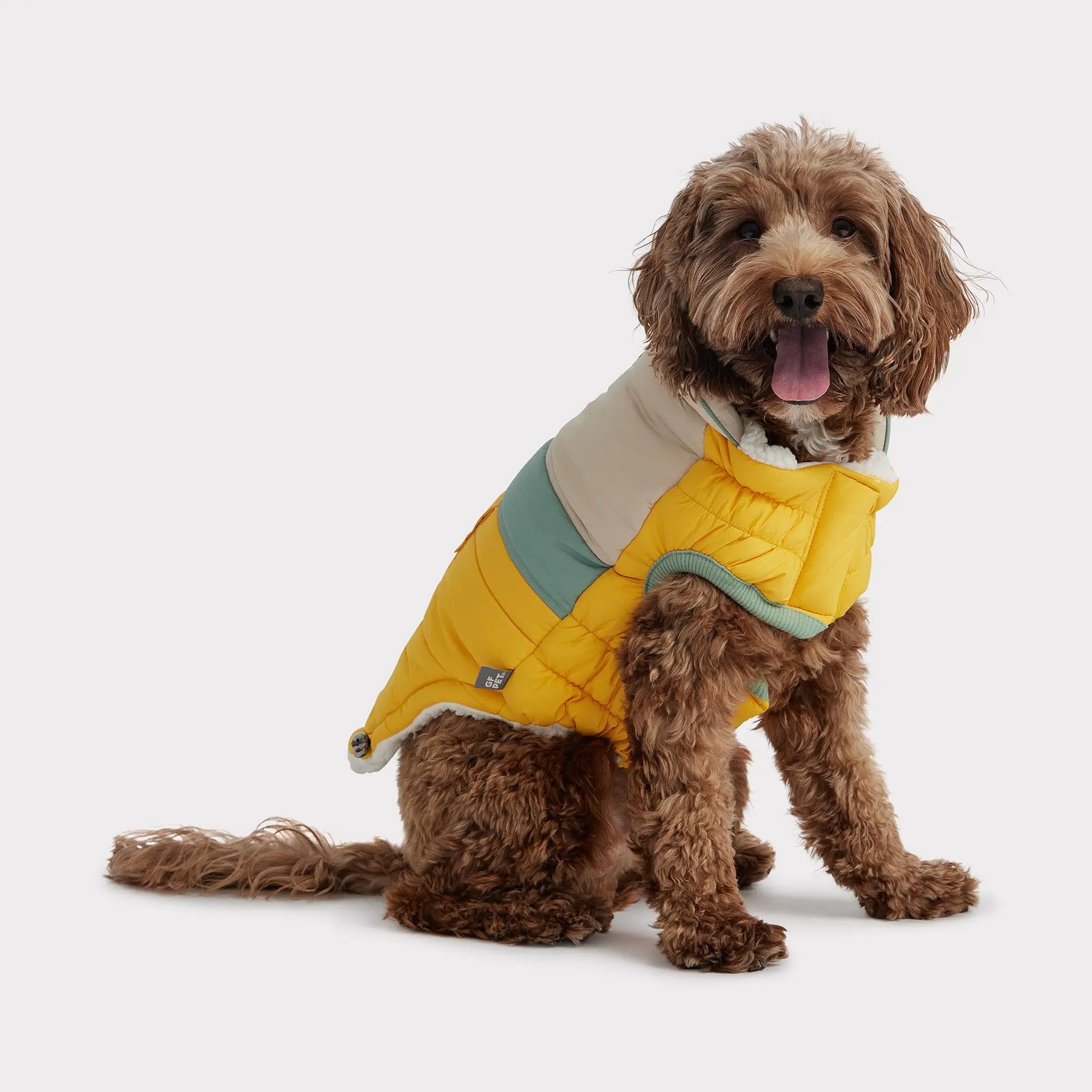Camplife Puffer |  Dog Coat | Yellow GF PET Apparel GF Pet Official Online Store