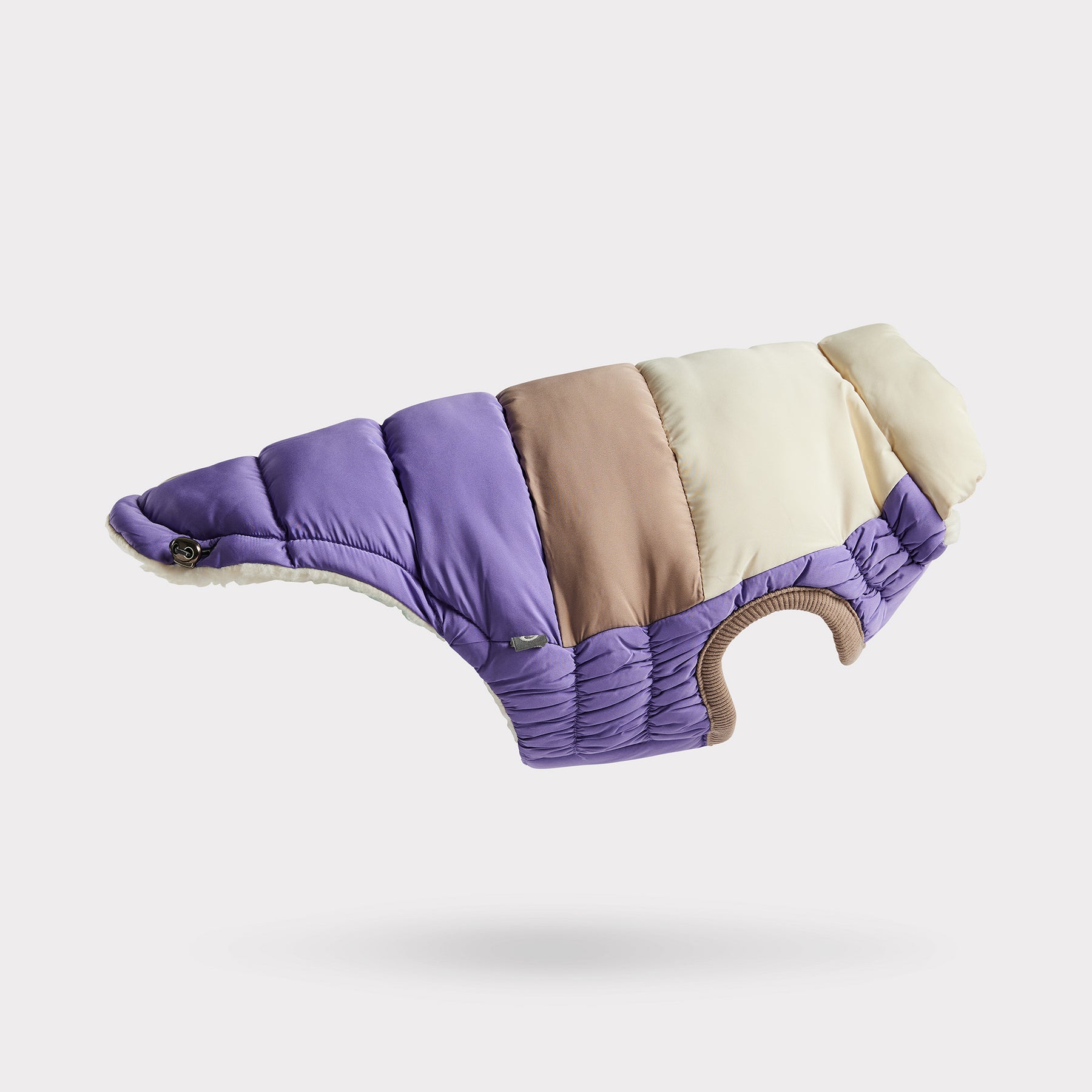 Puffer pour chien bloc de couleur | Violet