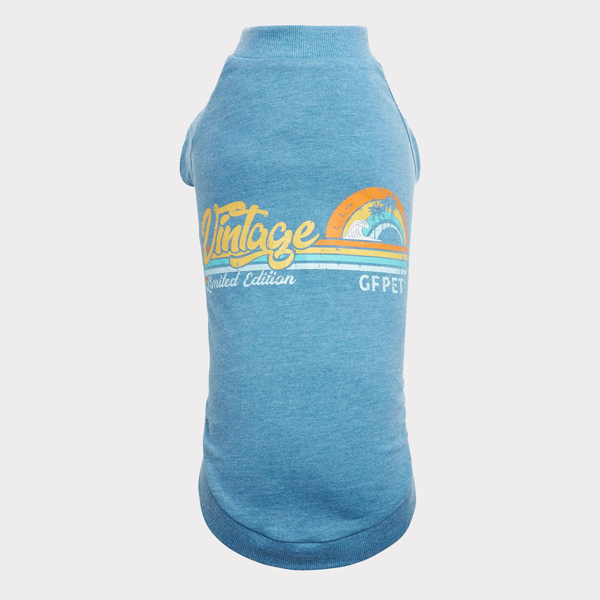 Graphic Tee Dog T-Shirt | Heather Blue GF PET Apparel GF Pet Official Online Store