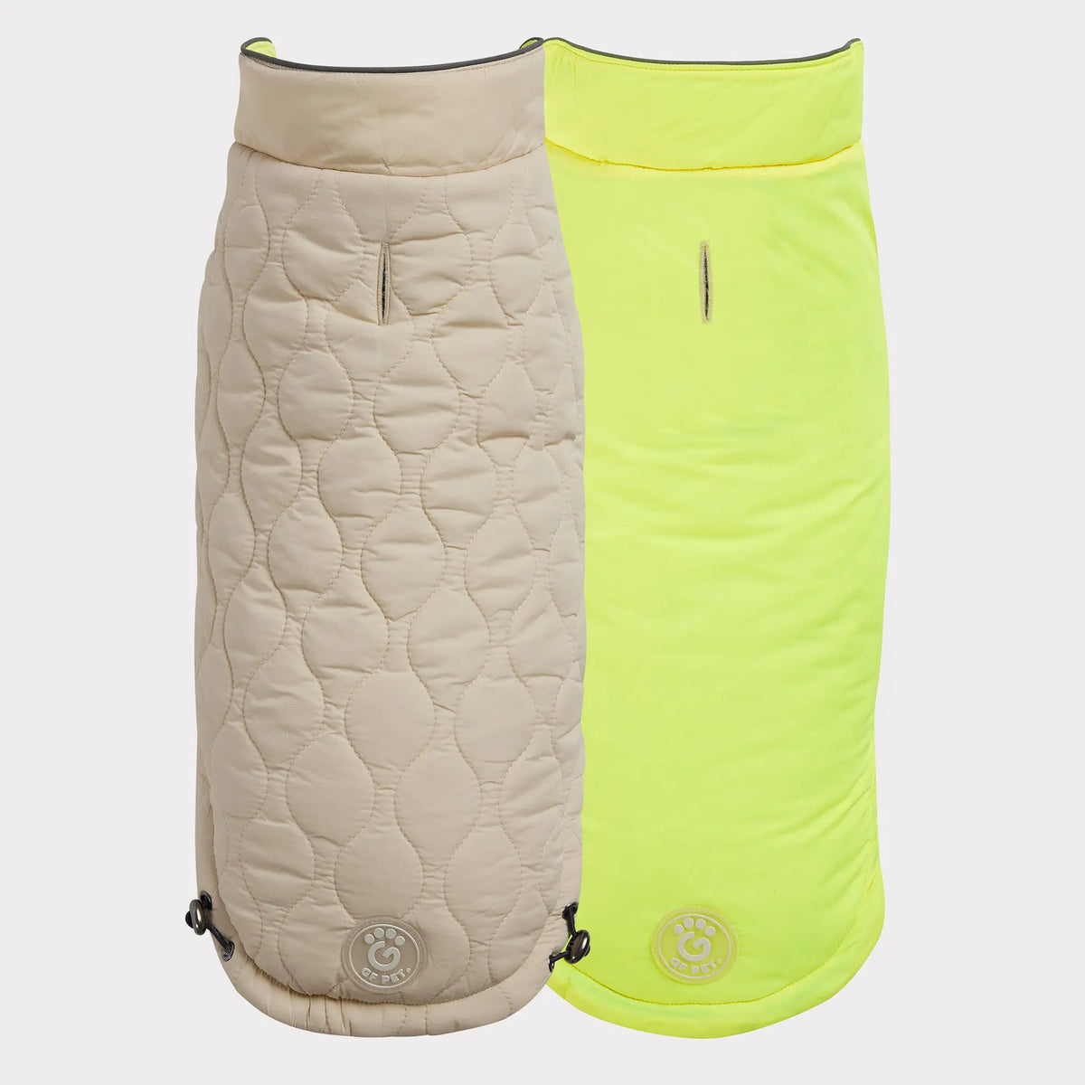 Reversible Chalet Dog Jacket | Sand / Neon Yellow GF PET Apparel GF Pet Official Online Store