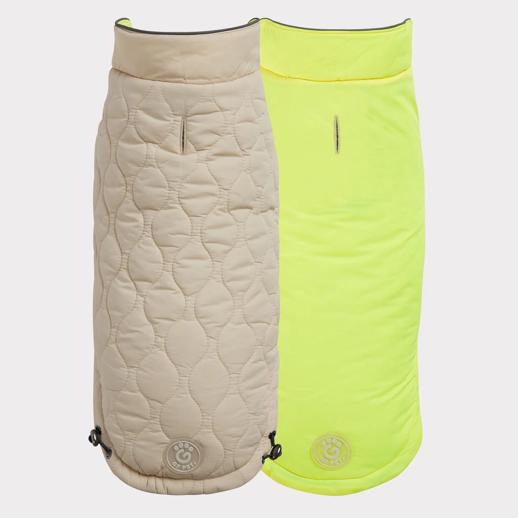 Reversible Chalet Dog Jacket | Sand / Neon Yellow GF PET Apparel GF Pet Official Online Store