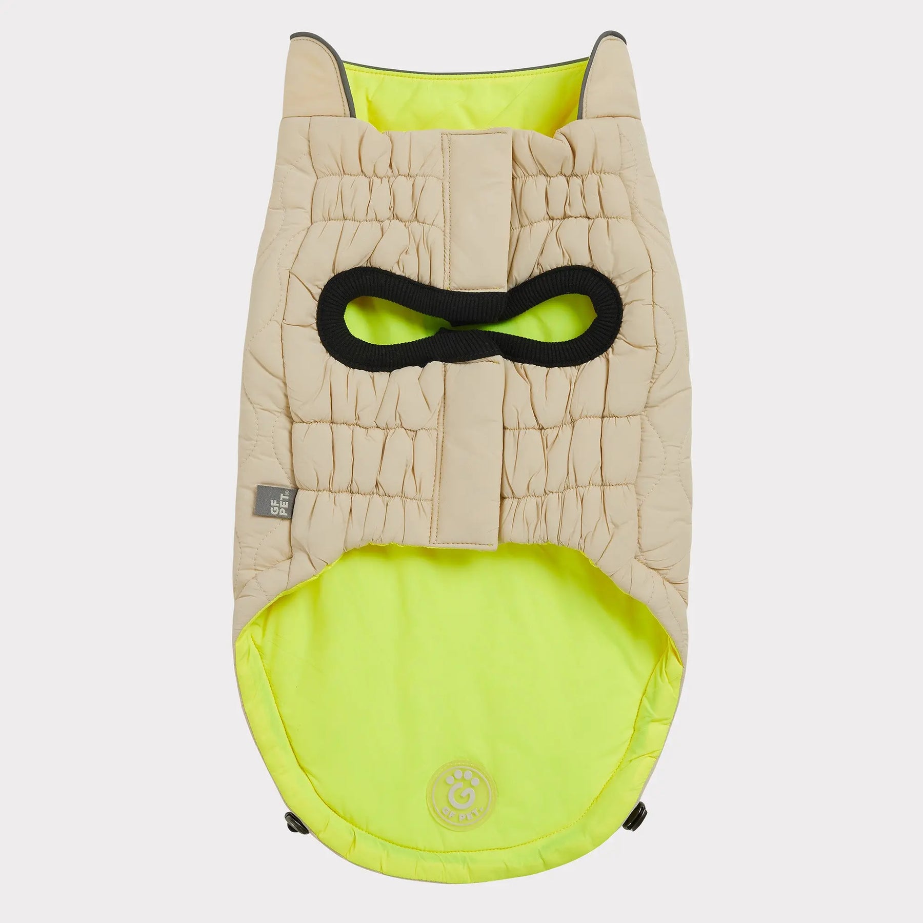 Reversible Chalet Dog Jacket | Sand / Neon Yellow GF PET Apparel GF Pet Official Online Store