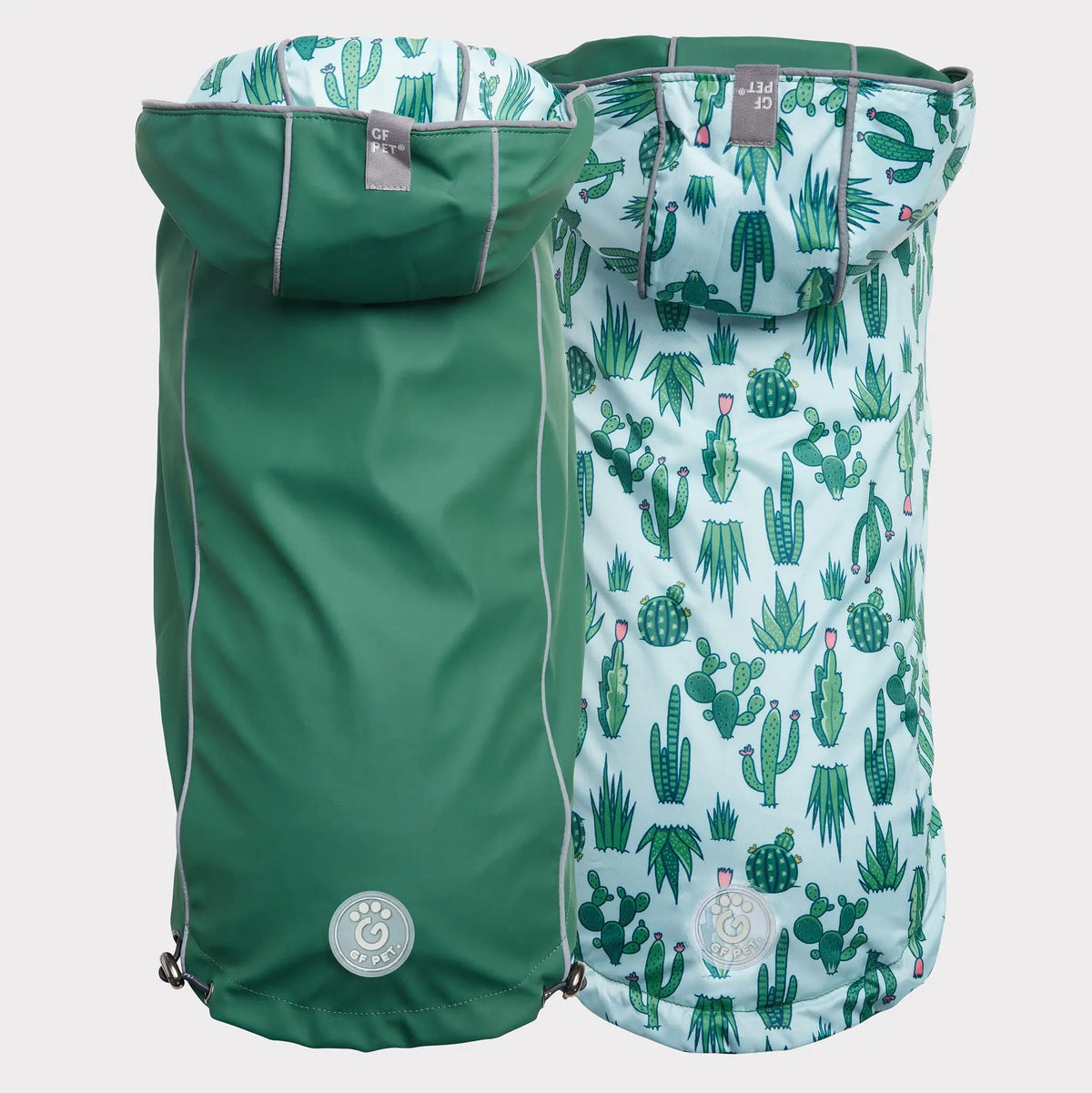 Reversible Dog Raincoat | Green Cactus GF PET Apparel GF Pet Official Online Store