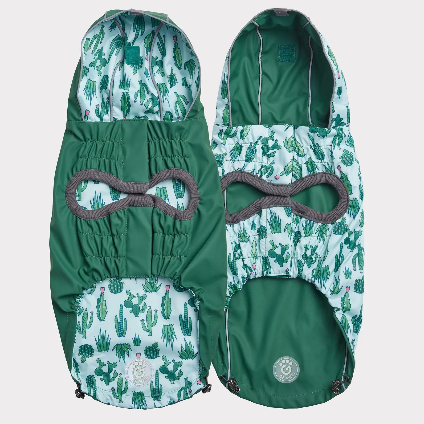 Reversible Dog Raincoat | Green Cactus GF PET Apparel GF Pet Official Online Store