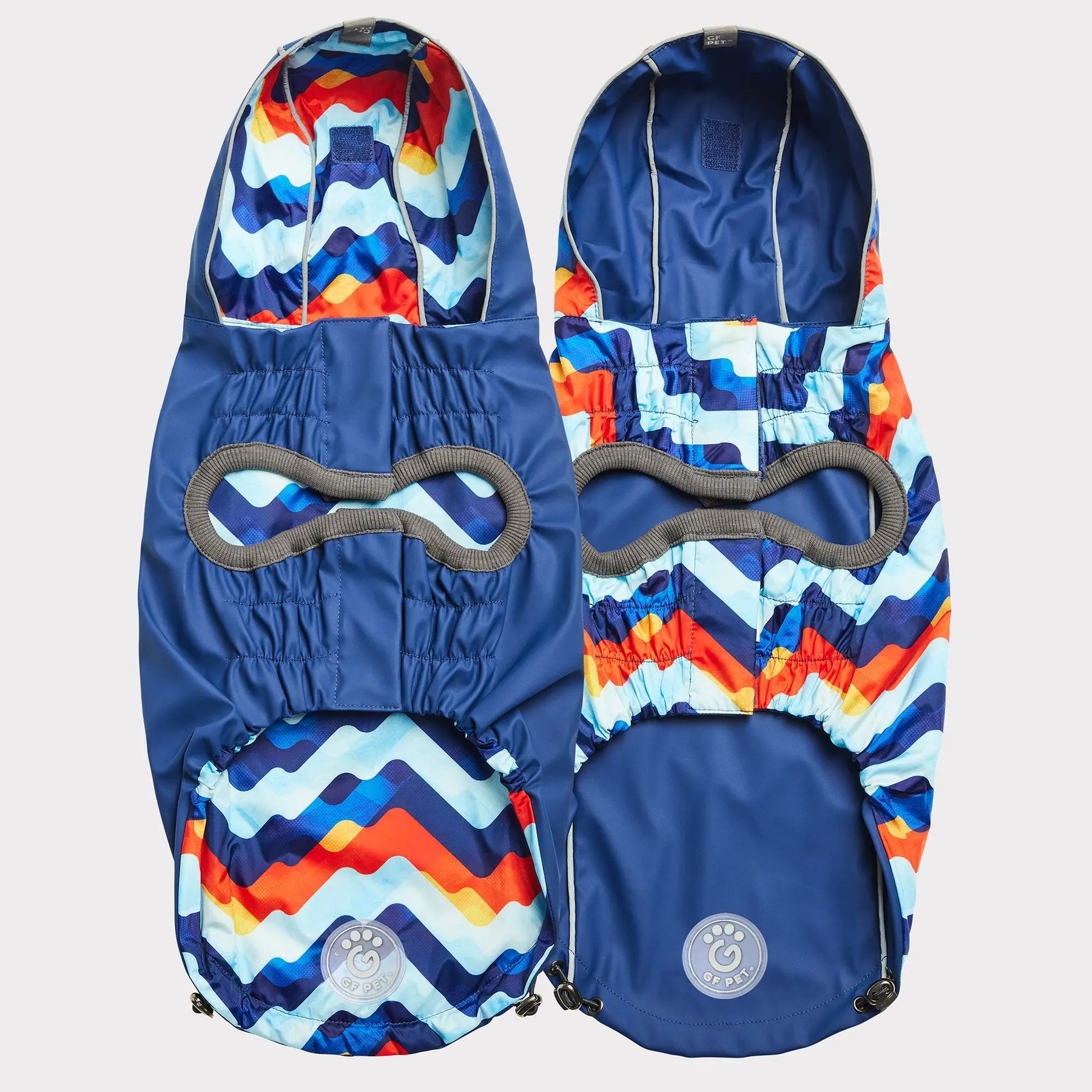 Reversible Dog Raincoat | Navy Retro GF PET Apparel GF Pet Official Online Store
