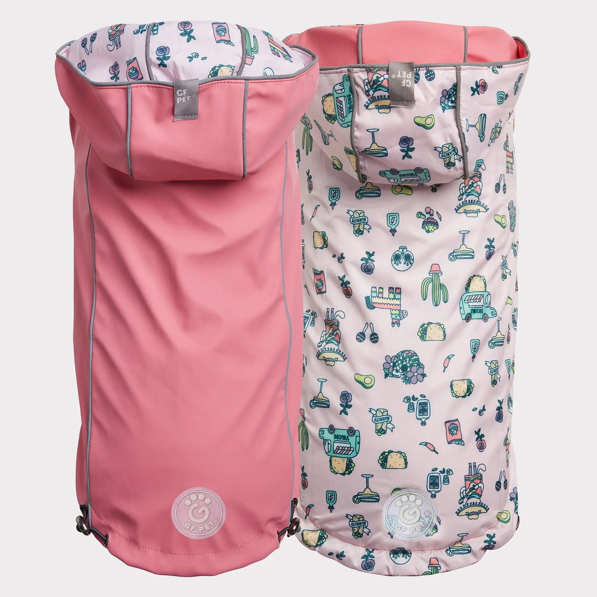 Reversible Dog Raincoat | Pink Fiesta GF PET Apparel GF Pet Official Online Store