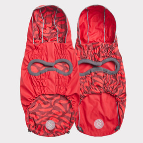 Reversible Dog Raincoat | Red Abstract GF PET Apparel GF Pet Official Online Store