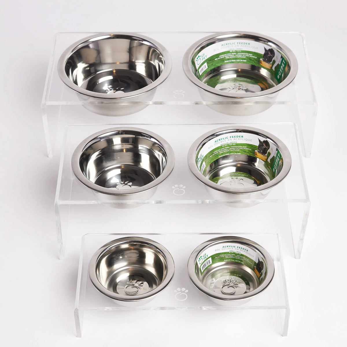 Acrylic Pet Feeder | Clear GF PET Bowls GF Pet Official Online Store