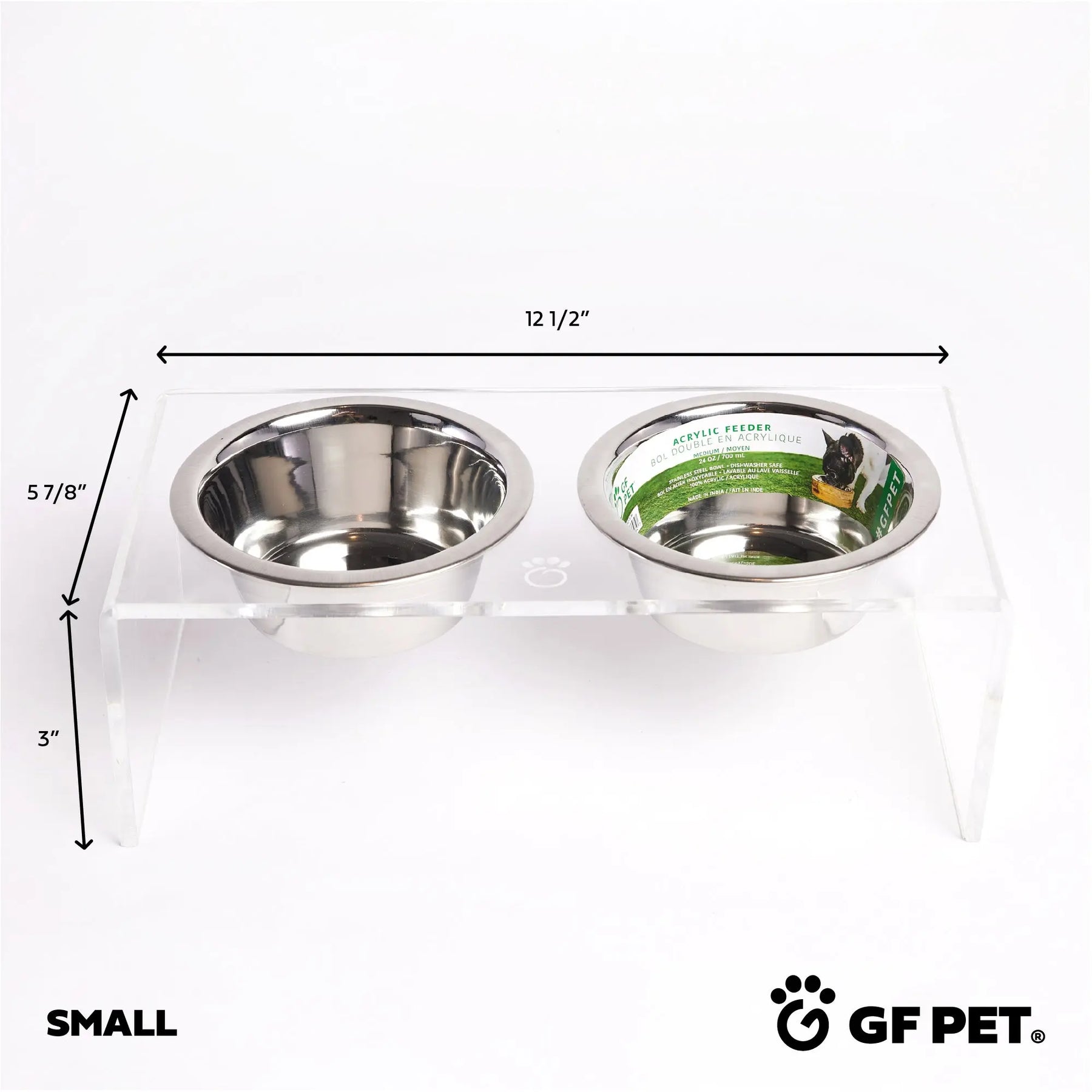 Acrylic Pet Feeder | Clear GF PET Bowls GF Pet Official Online Store
