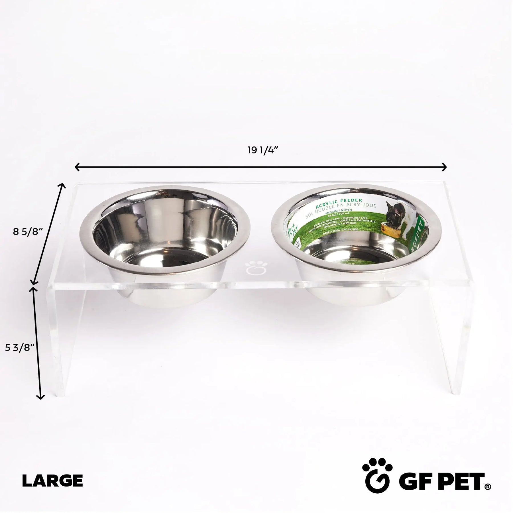 Acrylic Pet Feeder | Clear GF PET Bowls GF Pet Official Online Store