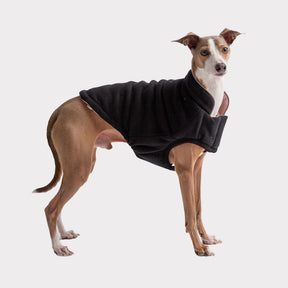 Reversible Chalet Dog Jacket | Black Fleece - GF Pet Official Online Store