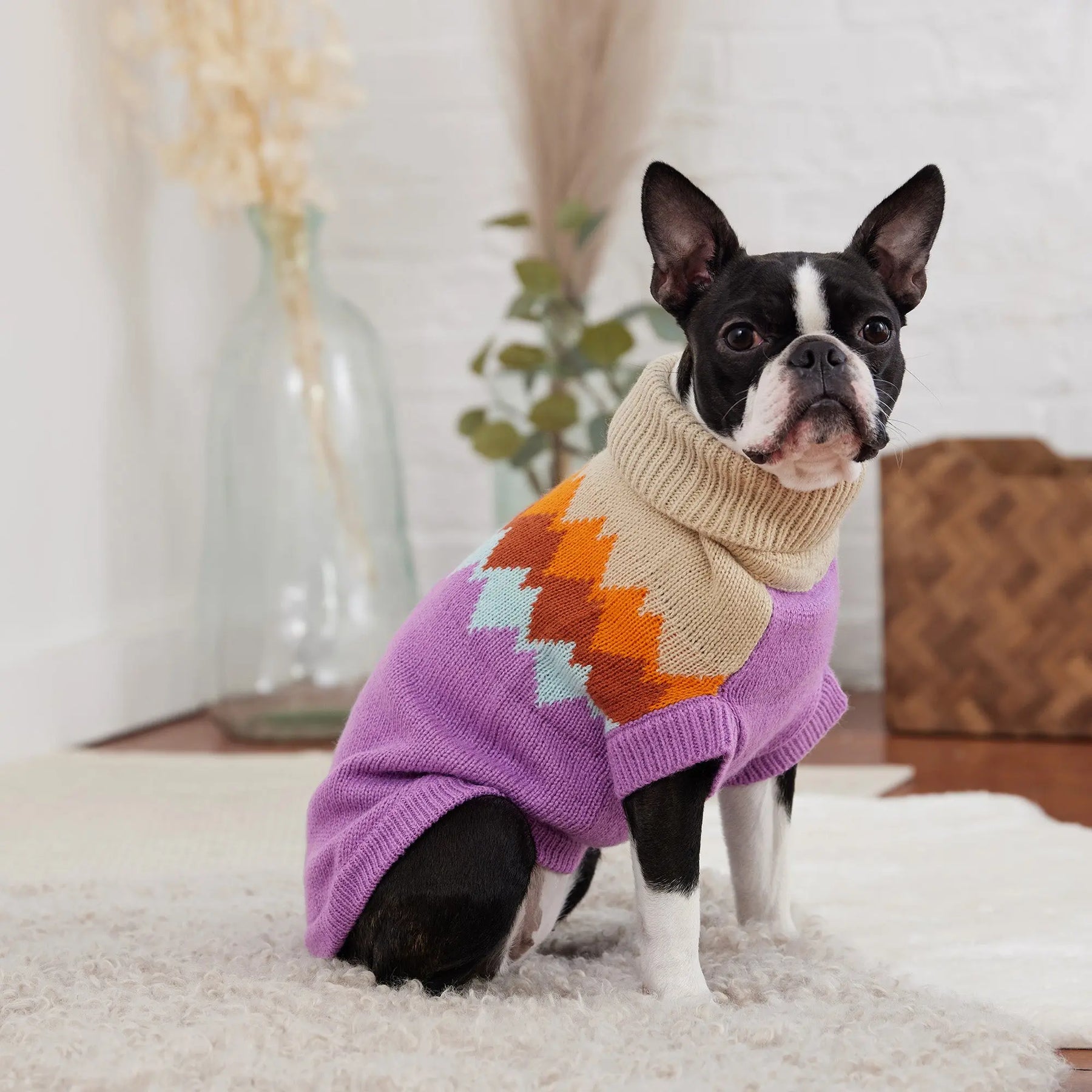Fireside Dog Sweater | Purple GF Pet Official Online Store Apparel GF Pet Official Online Store
