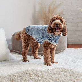 All-Season 90's Denim Dog Jacket | Light Wash