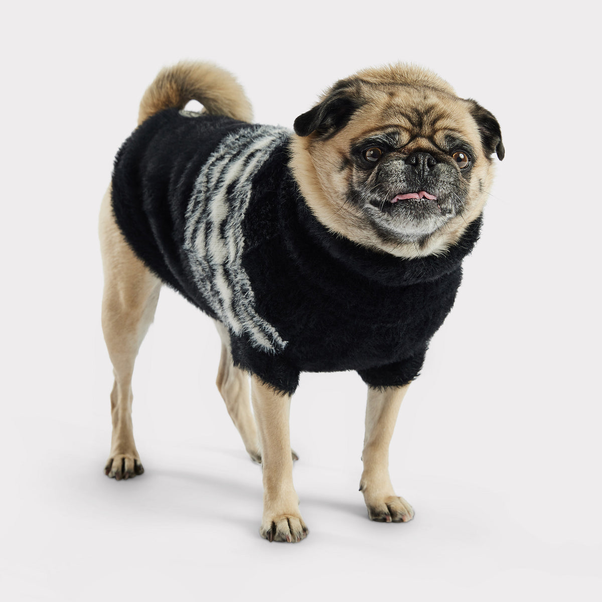 Fuzzy Dog Sweater | Black