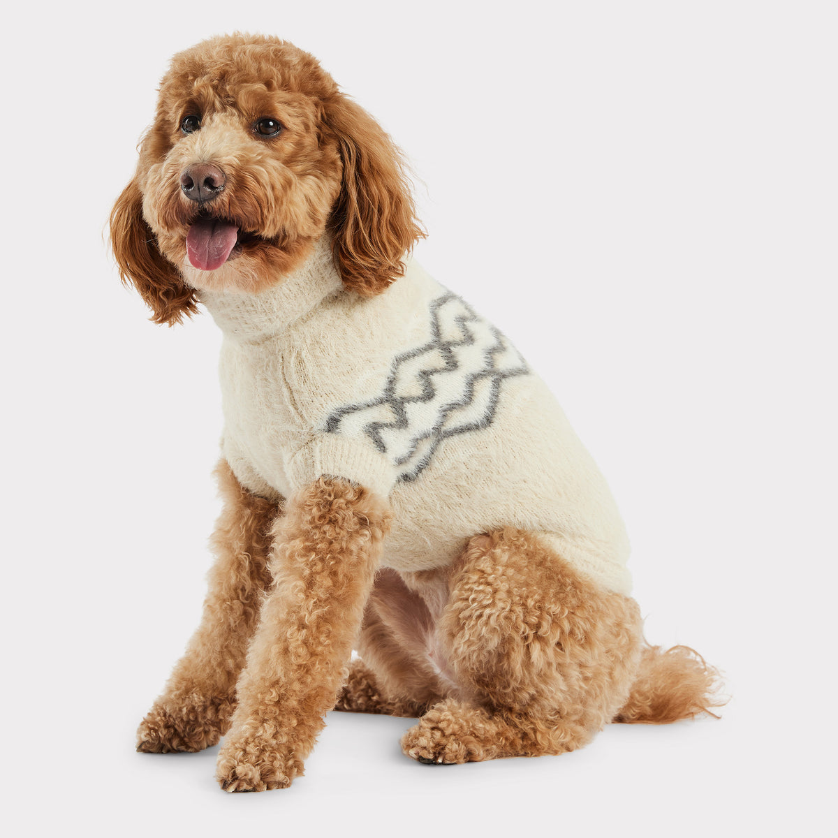 Fuzzy Dog Sweater | Sand