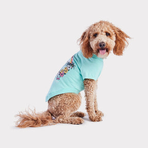 Graphic Tee Dog T-Shirt | Heather Aqua GF PET Apparel GF Pet Official Online Store