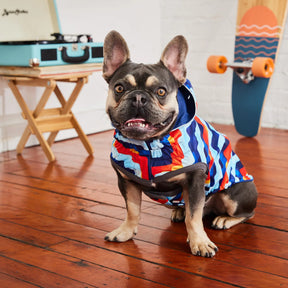 Reversible Dog Raincoat | Navy Retro GF PET Apparel GF Pet Official Online Store