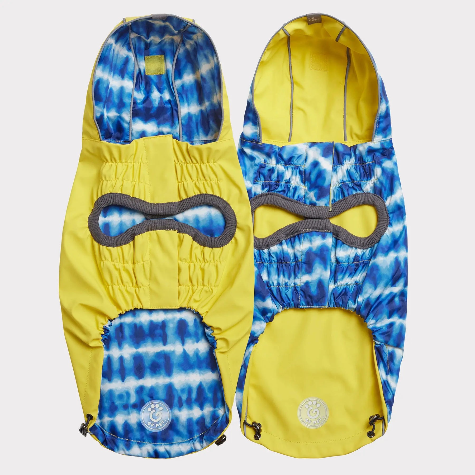 Reversible Dog Raincoat | Yellow Tie-Dye GF PET Apparel GF Pet Official Online Store