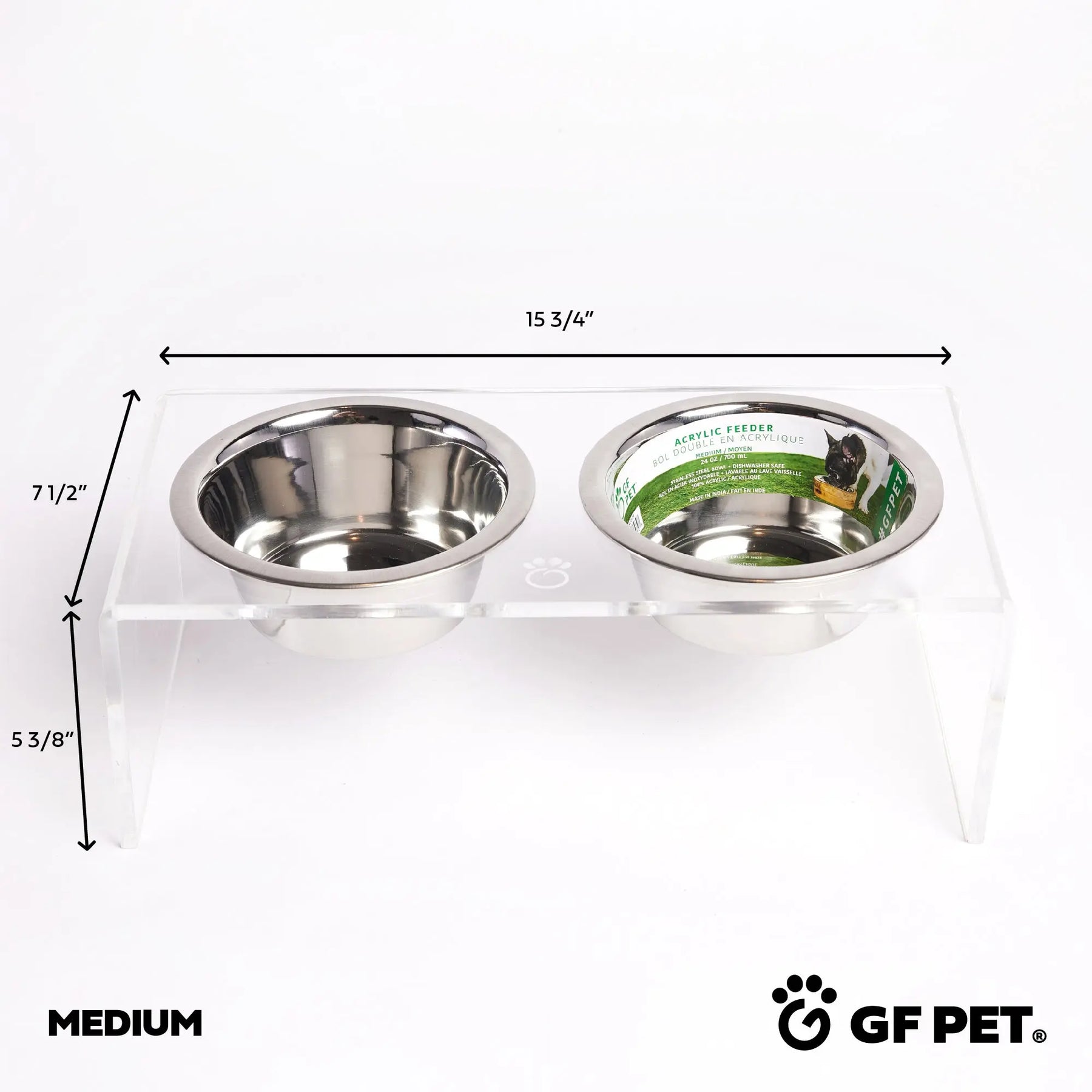 Acrylic Pet Feeder | Clear GF PET Bowls GF Pet Official Online Store