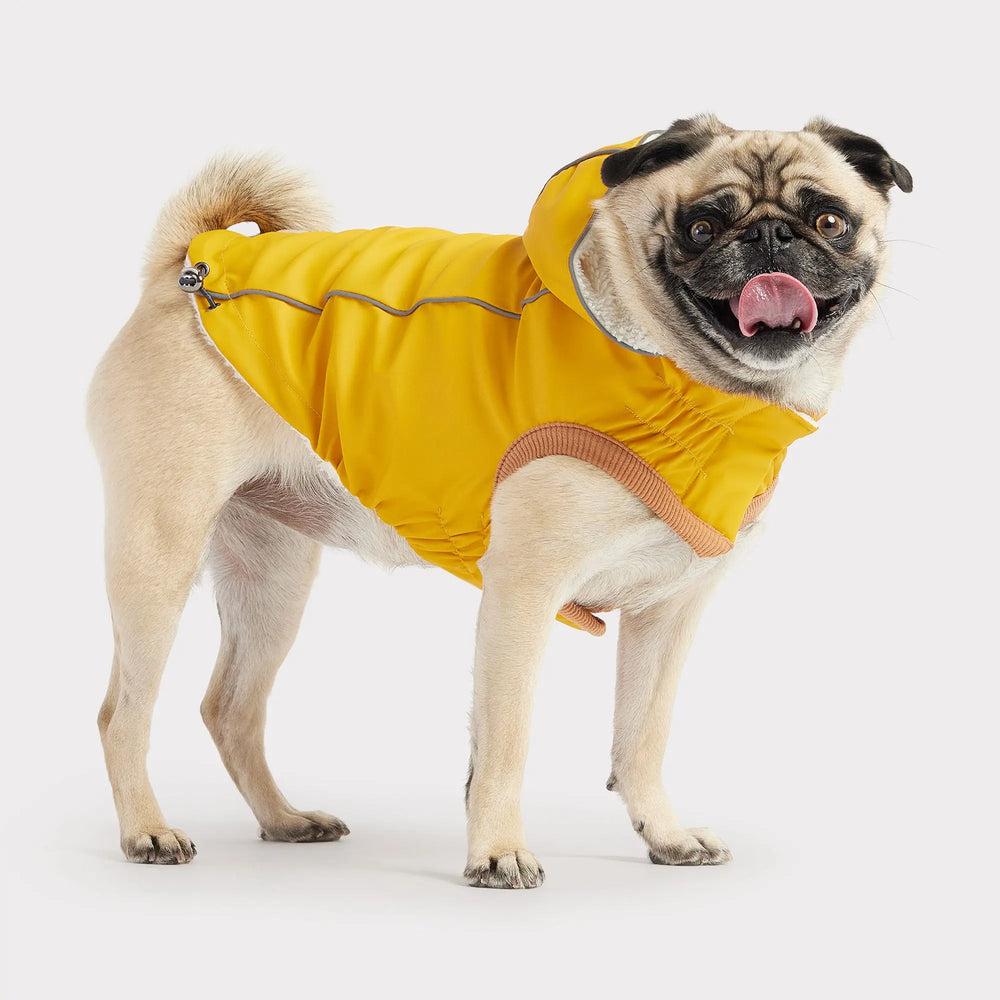 Insulated Dog Raincoat with Hood — Yellow GF Pet® Online Store