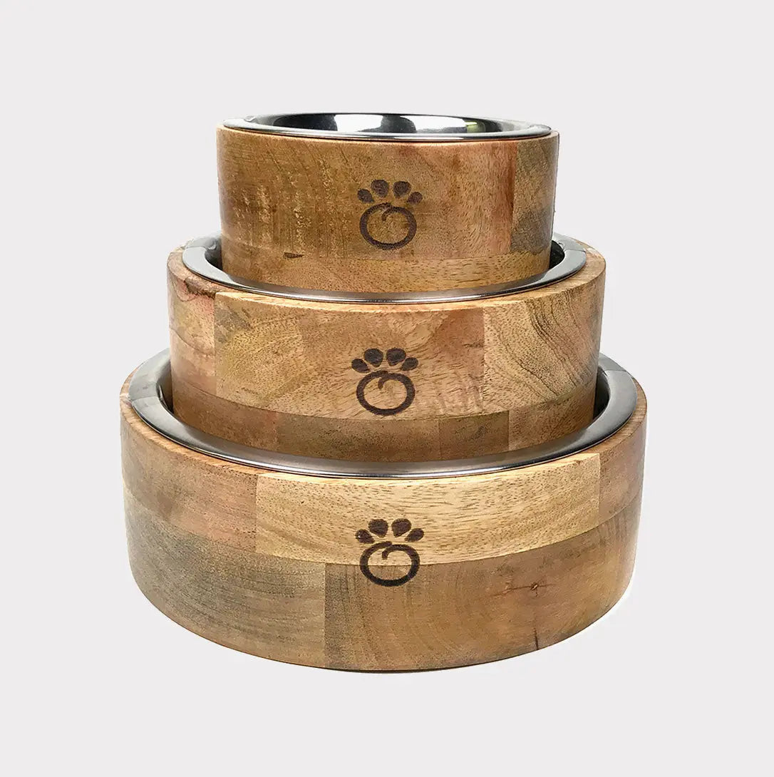 Mango Wood Pet Bowl GF PET Bowls GF Pet Official Online Store