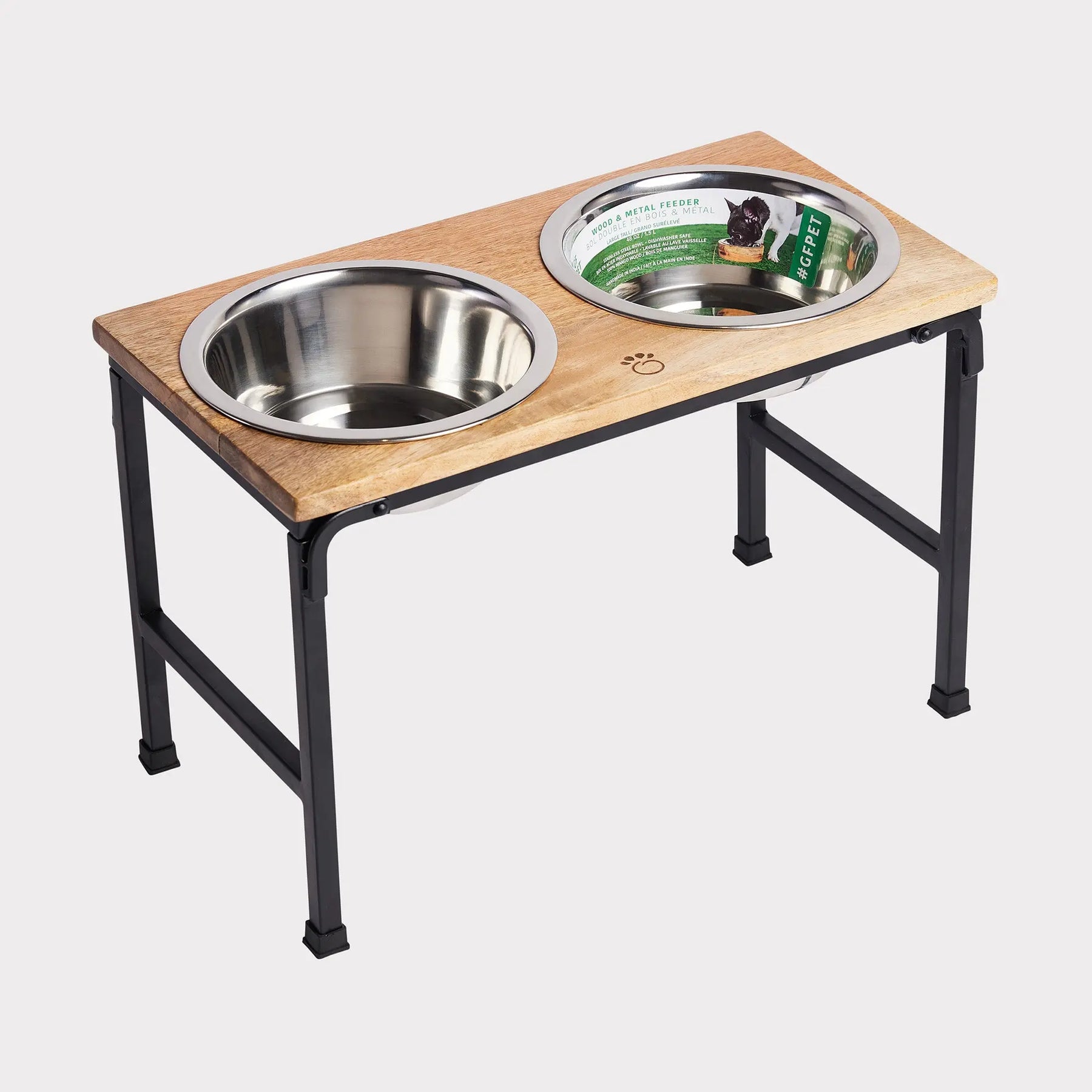 Mangeoire en bois et métal pour chiens et chats - GF Pet Boutique en ligne  officielle